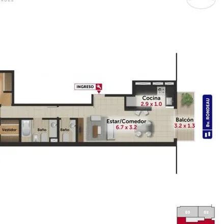 Buy this 2 bed apartment on La Cabaña del pescador in Bulevar General José Rondeau, Domingo Faustino Sarmiento