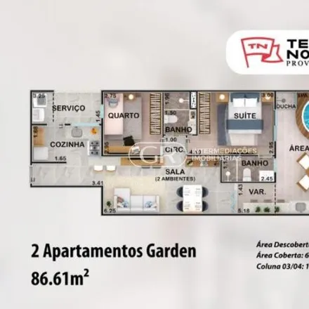 Buy this 2 bed apartment on Rua Pedro Monteiro Chaves in Jardim Paraíba, Volta Redonda - RJ