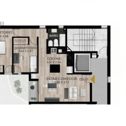 Buy this 2 bed apartment on Martín Rodríguez 70 in Alberto Olmedo, Rosario
