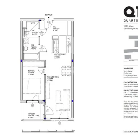 Rent this 2 bed apartment on Simmeringer Hauptstraße 109 in 1110 Vienna, Austria