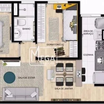 Buy this 2 bed apartment on Estrada Velha de Itú in Centro, Jandira - SP
