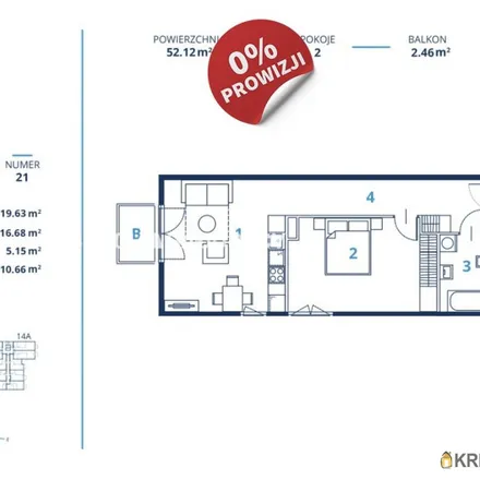 Buy this 2 bed apartment on Bunscha 01 in Karola Bunscha, 30-369 Krakow