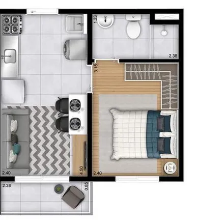 Buy this 1 bed apartment on Rua Manuel Alves de Siqueira in Cidade Ademar, Região Geográfica Intermediária de São Paulo - SP