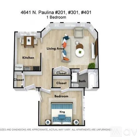 Rent this 1 bed apartment on 4641 N Paulina St