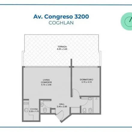 Rent this 1 bed apartment on Avenida Congreso 3198 in Coghlan, C1429 CMZ Buenos Aires