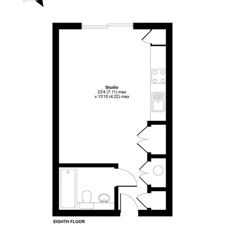 Rent this 1 bed apartment on Meridian Plaza in Bute Terrace, Cardiff