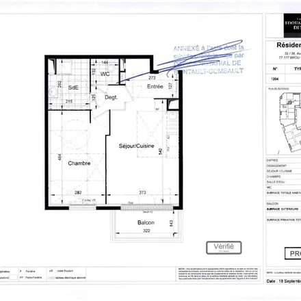 Rent this 2 bed apartment on 32 Avenue Jean Jaurès in 77177 Brou-sur-Chantereine, France