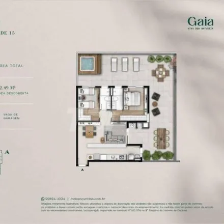 Buy this 2 bed apartment on Rua dos Funcionários 897 in Cabral, Curitiba - PR