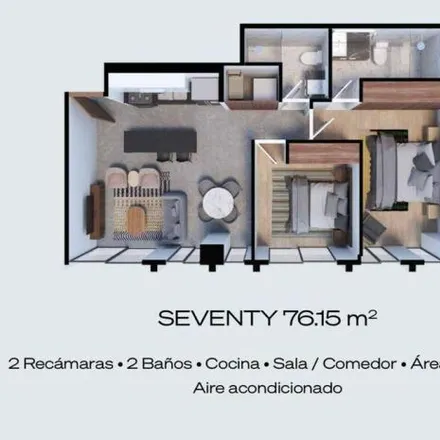 Rent this 2 bed apartment on Puerta Real in Residencial Poniente, 45210 Zapopan