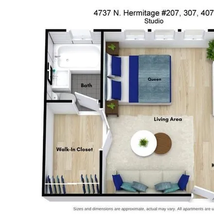 Rent this studio apartment on 4737 N Hermitage Ave