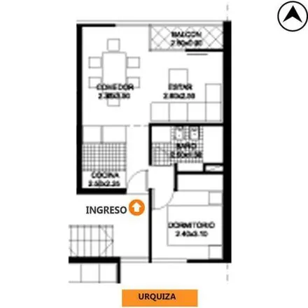 Buy this 1 bed apartment on Justo José de Urquiza 2854 in Alberto Olmedo, Rosario