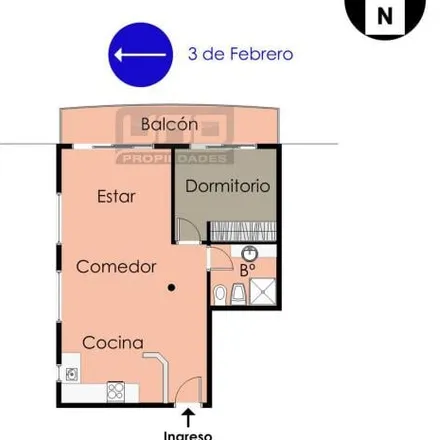 Rent this 2 bed apartment on 3 de Febrero 3044 in Nuestra Señora de Lourdes, Rosario