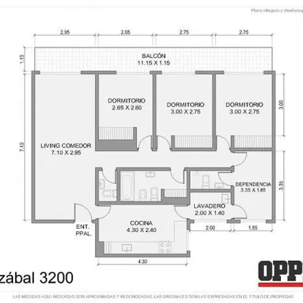 Buy this 3 bed apartment on Olazábal 3224 in Belgrano, C1428 DIN Buenos Aires