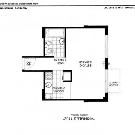 Rent this studio apartment on Pringles 1126 in Almagro, C1188 AAU Buenos Aires