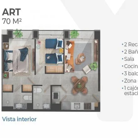 Buy this 2 bed apartment on Avenida Plan de San Luis in Chapultepec Country, 44610 Guadalajara