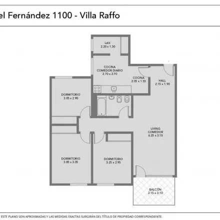 Buy this 3 bed apartment on 315 - Reverenda Madre Isabel Fernández 1130 in Partido de Tres de Febrero, B1674 AOA Villa Raffo