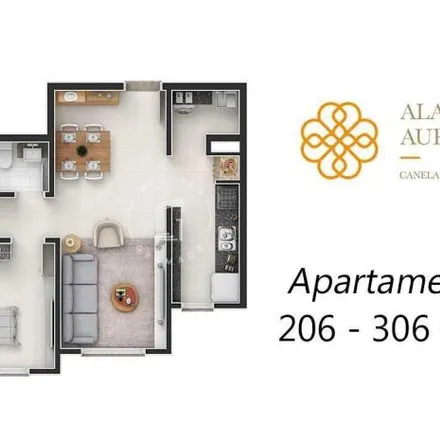 Buy this 2 bed apartment on Avenida Cônego João Marchesi in São Lucas, Canela - RS