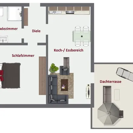 Rent this 2 bed apartment on Wilhelmstraße 34 in 53840 Troisdorf, Germany