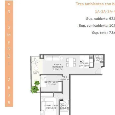 Buy this 2 bed apartment on Arismendi 2606 in Parque Chas, C1427 ARO Buenos Aires