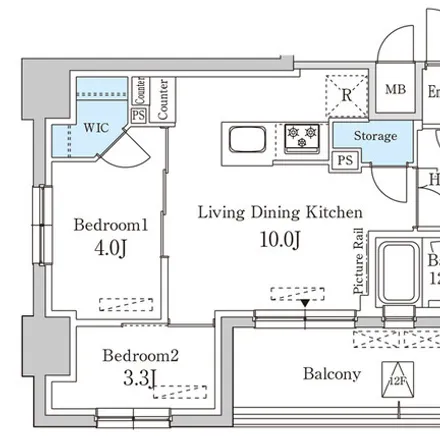 Rent this 2 bed apartment on Kudan Third Office Complex in Takehira-dori, Kudanminami 1-chome