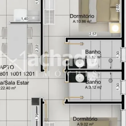 Buy this 2 bed apartment on Antônio Ângelo Barin in Rua Silva Jardim 1280, Nossa Senhora do Rosário