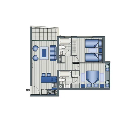 Buy this 2 bed apartment on Ciencias / Carvajal in Carvajal, 798 0008 Provincia de Santiago