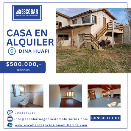 Rent this 3 bed house on Los Notros 111 in Dina Huapi, 8402 Municipio de Dina Huapi