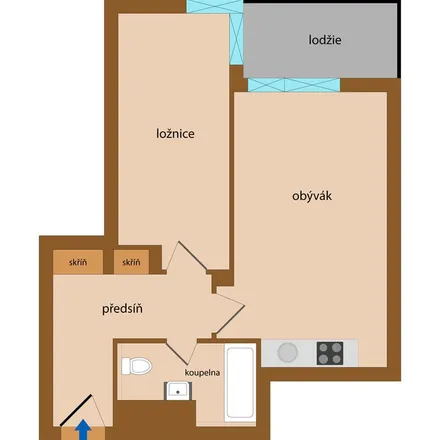Rent this 2 bed apartment on AlzaBox in Hnězdenská, 181 00 Prague