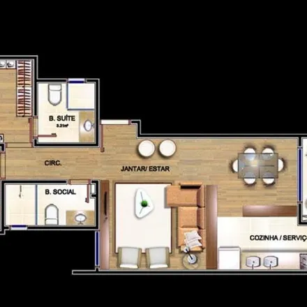 Buy this 2 bed apartment on Rua José Francisco Goulart in Charqueadas, Caxias do Sul - RS