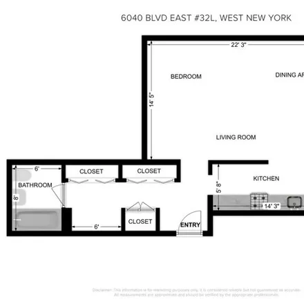 Image 8 - 6040 Kennedy Blvd E Apt 32L, West New York, New Jersey, 07093 - House for rent