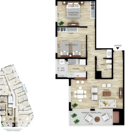 Buy this 3 bed apartment on Rambla General Liber Seregni in 15000 Ciudad de la Costa, Uruguay