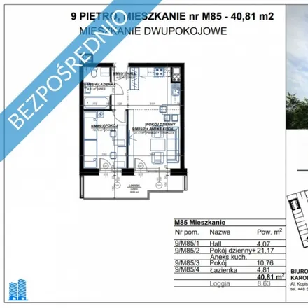 Buy this 2 bed apartment on Carwash24 in Błogosławionej Karoliny, 35-550 Rzeszów