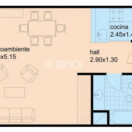 Rent this studio apartment on Zabala 2645 in Colegiales, C1426 AGX Buenos Aires