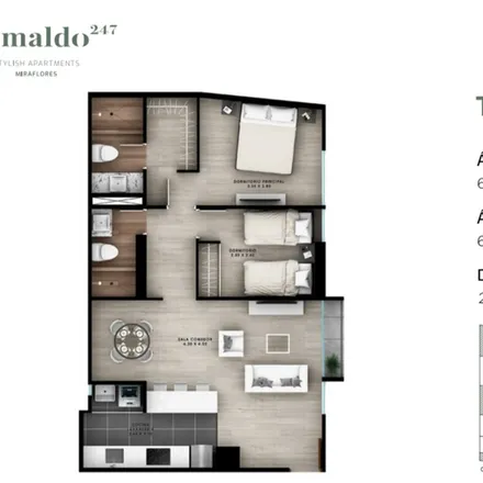 Buy this 2 bed apartment on Grimaldo del Solar Street 450 in Miraflores, Lima Metropolitan Area 10574