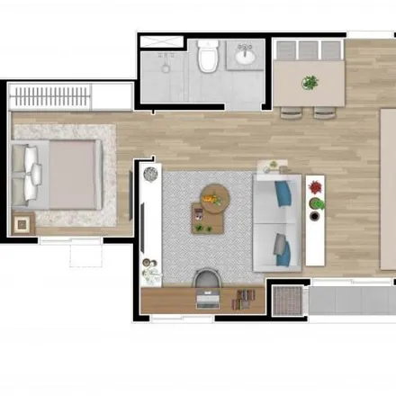 Buy this 1 bed apartment on Rua Monsenhor Ivo Zanlorenzi 2821 in Mossunguê, Curitiba - PR