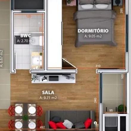 Buy this 1 bed apartment on Rua Professor Ulisses Vieira 455 in Portão, Curitiba - PR