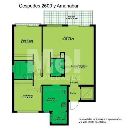 Buy this 2 bed apartment on Céspedes 2655 in Colegiales, C1426 AAZ Buenos Aires