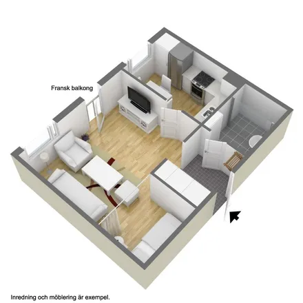 Rent this 1 bed apartment on Väpnaregatan 10 in 586 47 Linköping, Sweden