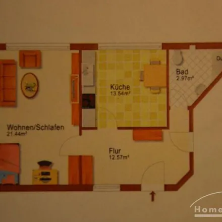 Rent this 1 bed apartment on Am Lindenberg 10C in 38442 Wolfsburg, Germany