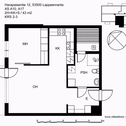 Rent this 2 bed apartment on Harapaisentie 12 in 53500 Lappeenranta, Finland