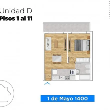 Buy this 1 bed apartment on Primero de Mayo 1472 in Martin, Rosario