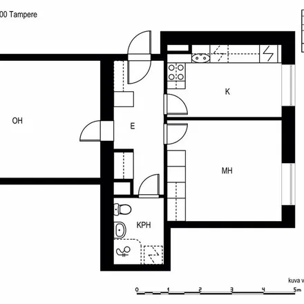 Rent this 2 bed apartment on Toralinna in Lähteenkatu, 33500 Tampere