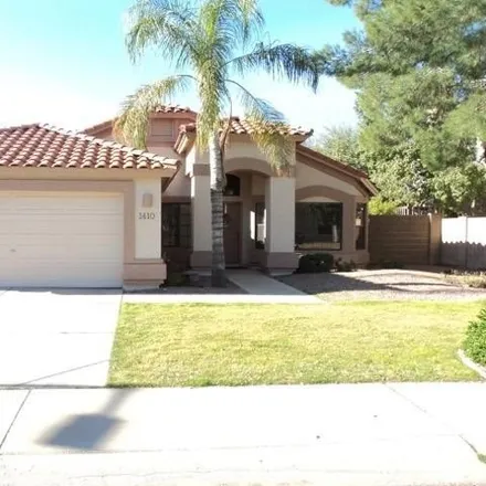 Rent this 3 bed house on 1410 North Pebble Beach Drive in Gilbert, AZ 85234