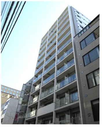 Rent this 1 bed apartment on unnamed road in Shintomi, Chuo