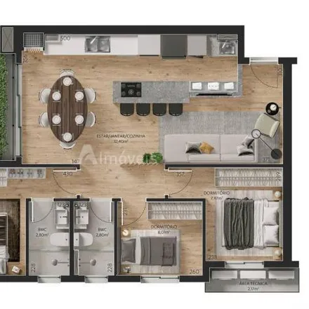 Buy this 3 bed apartment on Rua Visconde de Mauá 1250 in América, Joinville - SC