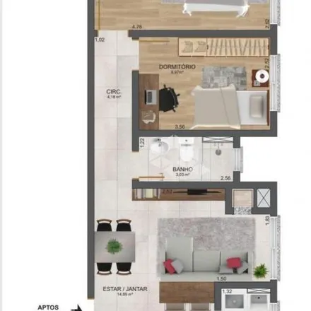 Buy this 2 bed apartment on Rua Ricardo Schimidt 80 in Nossa Senhora das Dores, Santa Maria - RS
