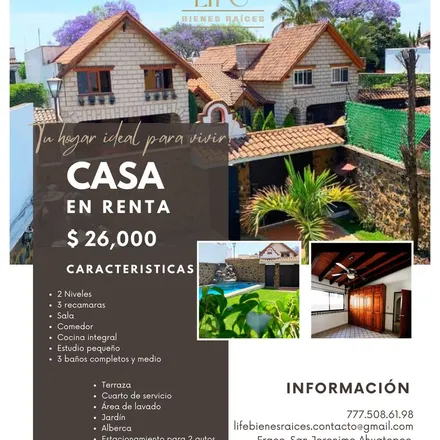 Rent this 3 bed apartment on Primera Privada de Diana in Primavera, 62370 Cuernavaca
