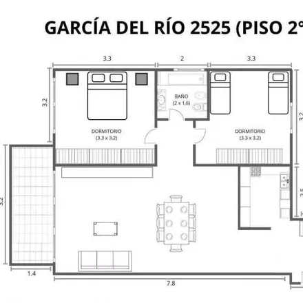 Buy this 2 bed apartment on Avenida García del Río 2533 in Saavedra, C1429 AET Buenos Aires