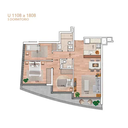 Buy this 3 bed apartment on César Vallejo 2220 in 15000 Ciudad de la Costa, Uruguay