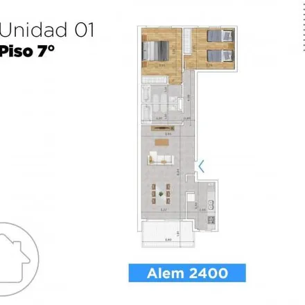 Buy this 2 bed apartment on Leandro N. Alem 2201 in República de la Sexta, Rosario